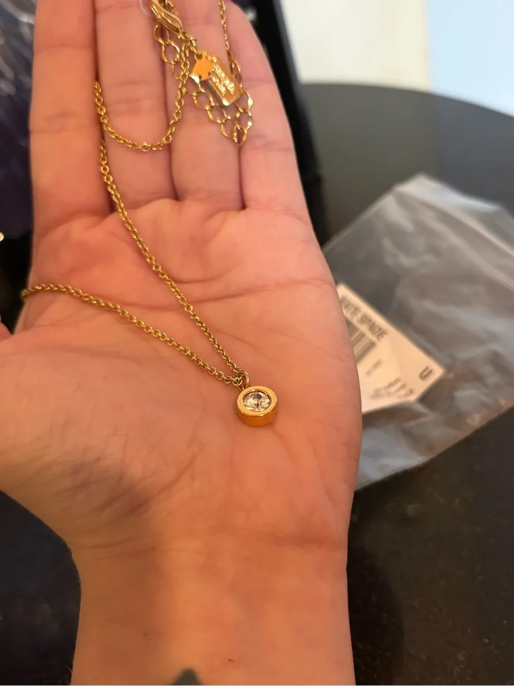 Kate Spade New Gold Single Rhinestone/Crystal Necklace - Picture 5 of 5